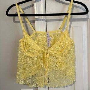 Urban Outfitters Yellow Lace Camisole